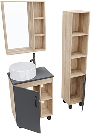 Grossman Мебель для ванной Флай 60 GR-3013 дуб сонома/серая – фотография-2